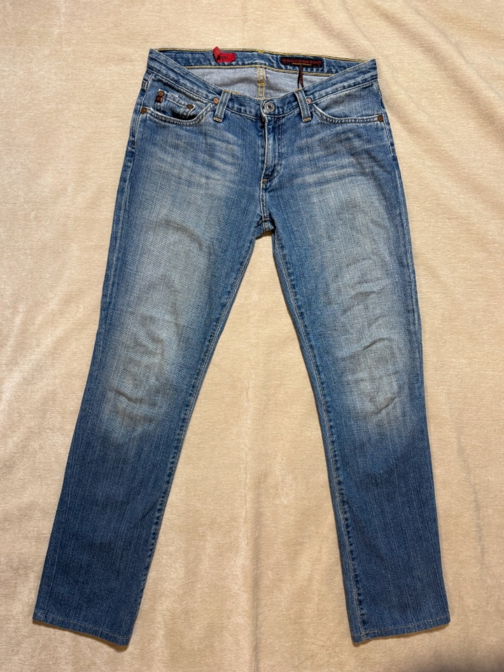 Vintage AG Adriano Goldschmidt The Angel 27 Regular Washed Blue Bootcut Jeans